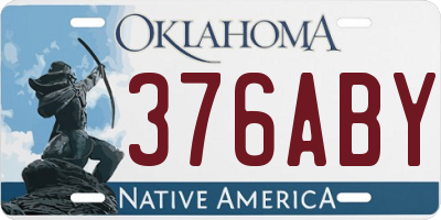 OK license plate 376ABY