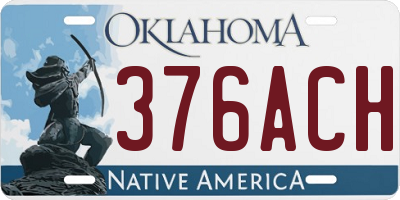 OK license plate 376ACH