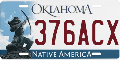 OK license plate 376ACX