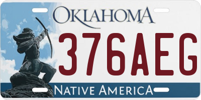 OK license plate 376AEG