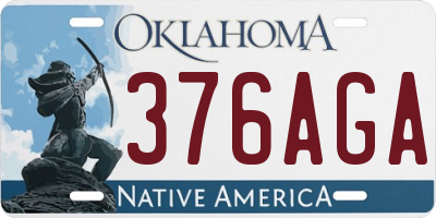 OK license plate 376AGA