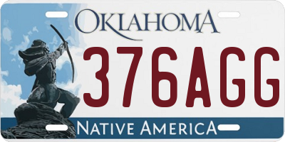 OK license plate 376AGG