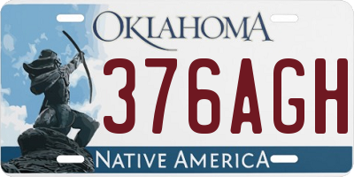 OK license plate 376AGH