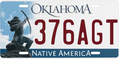 OK license plate 376AGT