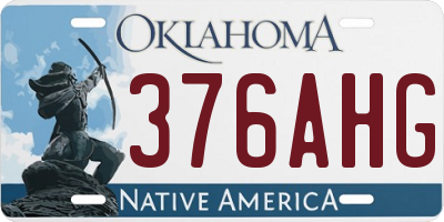 OK license plate 376AHG