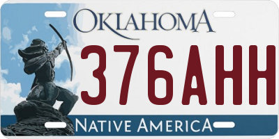 OK license plate 376AHH