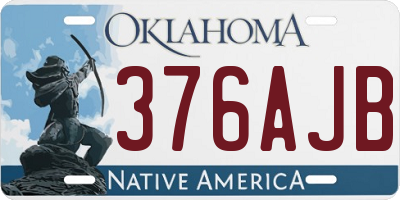 OK license plate 376AJB