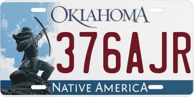 OK license plate 376AJR