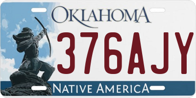 OK license plate 376AJY