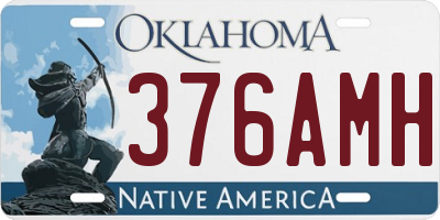 OK license plate 376AMH