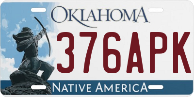 OK license plate 376APK