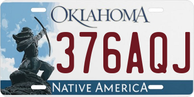 OK license plate 376AQJ