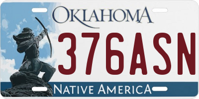 OK license plate 376ASN