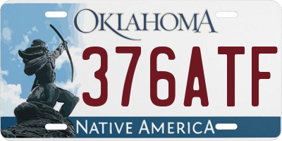 OK license plate 376ATF
