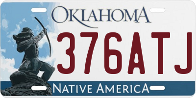 OK license plate 376ATJ