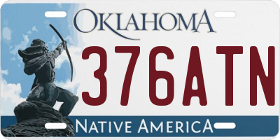 OK license plate 376ATN