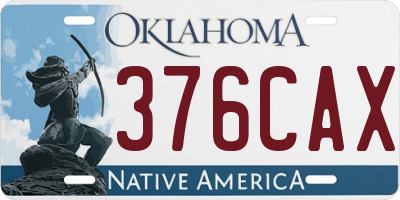 OK license plate 376CAX