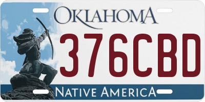OK license plate 376CBD