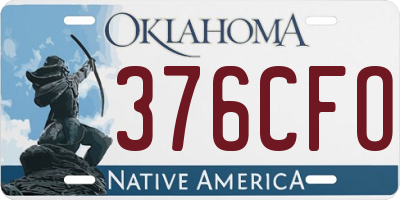 OK license plate 376CFO