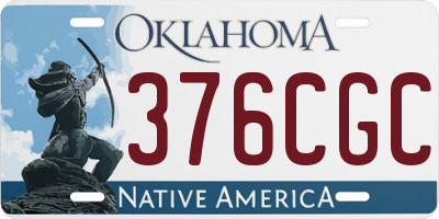 OK license plate 376CGC
