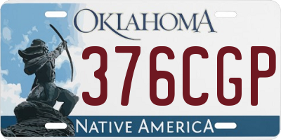 OK license plate 376CGP