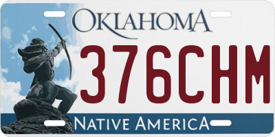 OK license plate 376CHM