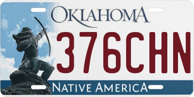 OK license plate 376CHN