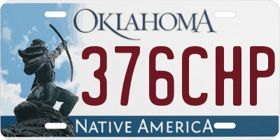 OK license plate 376CHP