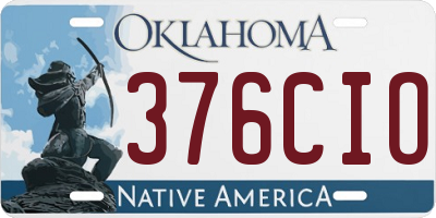 OK license plate 376CIO