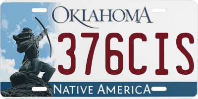 OK license plate 376CIS