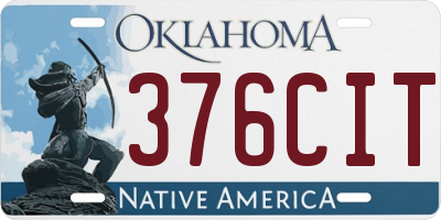 OK license plate 376CIT
