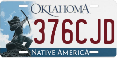 OK license plate 376CJD