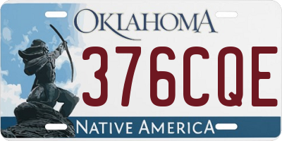 OK license plate 376CQE