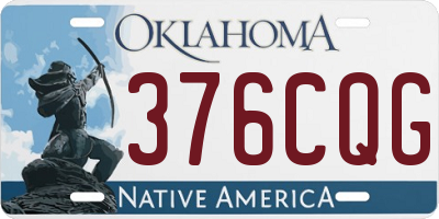 OK license plate 376CQG