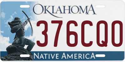 OK license plate 376CQO