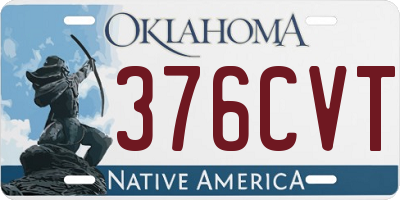 OK license plate 376CVT
