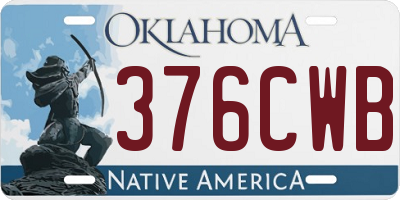 OK license plate 376CWB