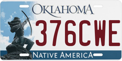 OK license plate 376CWE