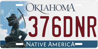 OK license plate 376DNR
