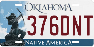 OK license plate 376DNT