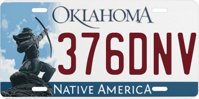 OK license plate 376DNV