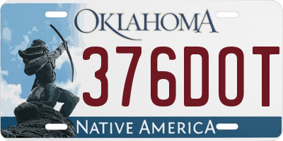 OK license plate 376DOT