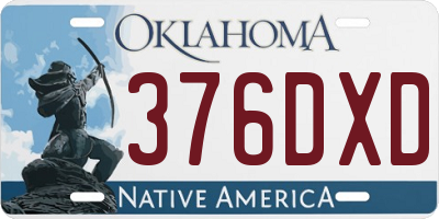 OK license plate 376DXD
