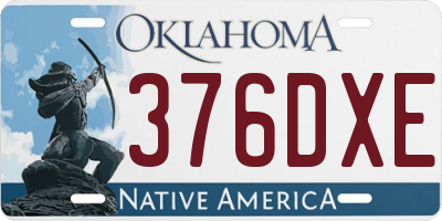 OK license plate 376DXE