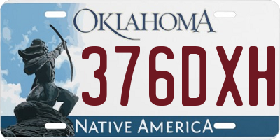 OK license plate 376DXH
