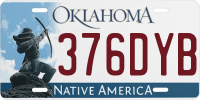 OK license plate 376DYB