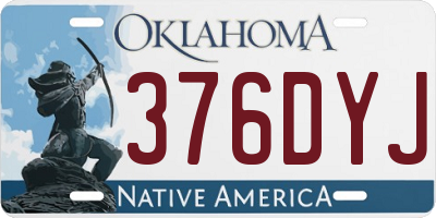 OK license plate 376DYJ