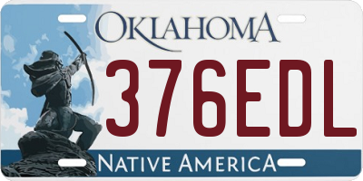 OK license plate 376EDL