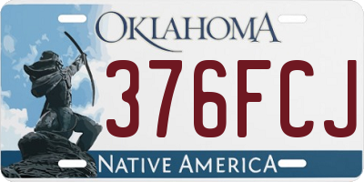 OK license plate 376FCJ
