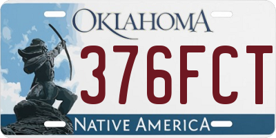 OK license plate 376FCT